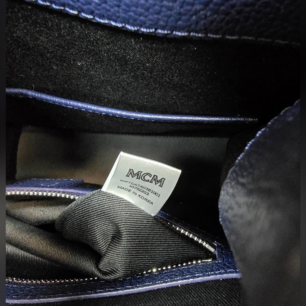 MCM Navy Blue Women's Tote Bag - Picture 8 of 12